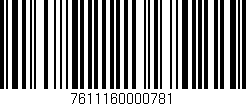 Código de barras (EAN, GTIN, SKU, ISBN): '7611160000781'