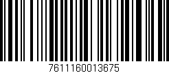 Código de barras (EAN, GTIN, SKU, ISBN): '7611160013675'
