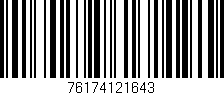Código de barras (EAN, GTIN, SKU, ISBN): '76174121643'