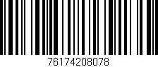 Código de barras (EAN, GTIN, SKU, ISBN): '76174208078'