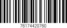 Código de barras (EAN, GTIN, SKU, ISBN): '76174420760'