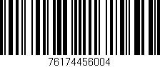 Código de barras (EAN, GTIN, SKU, ISBN): '76174456004'