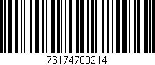Código de barras (EAN, GTIN, SKU, ISBN): '76174703214'