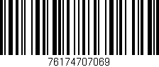 Código de barras (EAN, GTIN, SKU, ISBN): '76174707069'