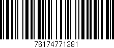 Código de barras (EAN, GTIN, SKU, ISBN): '76174771381'