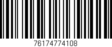 Código de barras (EAN, GTIN, SKU, ISBN): '76174774108'