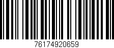 Código de barras (EAN, GTIN, SKU, ISBN): '76174920659'