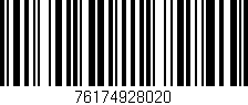 Código de barras (EAN, GTIN, SKU, ISBN): '76174928020'