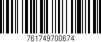 Código de barras (EAN, GTIN, SKU, ISBN): '761749700674'