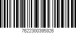 Código de barras (EAN, GTIN, SKU, ISBN): '7622300395926'