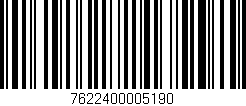 Código de barras (EAN, GTIN, SKU, ISBN): '7622400005190'