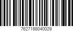 Código de barras (EAN, GTIN, SKU, ISBN): '7627188040029'