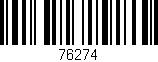 Código de barras (EAN, GTIN, SKU, ISBN): '76274'