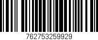 Código de barras (EAN, GTIN, SKU, ISBN): '762753259929'