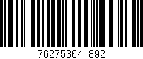 Código de barras (EAN, GTIN, SKU, ISBN): '762753641892'