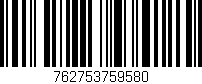 Código de barras (EAN, GTIN, SKU, ISBN): '762753759580'