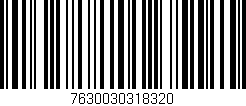 Código de barras (EAN, GTIN, SKU, ISBN): '7630030318320'