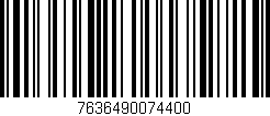 Código de barras (EAN, GTIN, SKU, ISBN): '7636490074400'