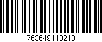 Código de barras (EAN, GTIN, SKU, ISBN): '763649110218'