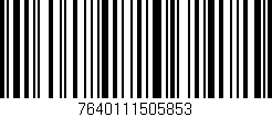 Código de barras (EAN, GTIN, SKU, ISBN): '7640111505853'