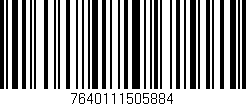 Código de barras (EAN, GTIN, SKU, ISBN): '7640111505884'