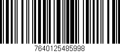 Código de barras (EAN, GTIN, SKU, ISBN): '7640125485998'