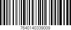 Código de barras (EAN, GTIN, SKU, ISBN): '7640140339009'