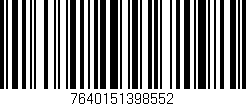 Código de barras (EAN, GTIN, SKU, ISBN): '7640151398552'