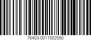 Código de barras (EAN, GTIN, SKU, ISBN): '76403-0011502560'