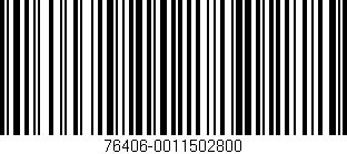 Código de barras (EAN, GTIN, SKU, ISBN): '76406-0011502800'