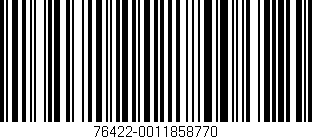 Código de barras (EAN, GTIN, SKU, ISBN): '76422-0011858770'