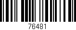 Código de barras (EAN, GTIN, SKU, ISBN): '76481'