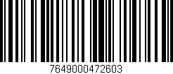 Código de barras (EAN, GTIN, SKU, ISBN): '7649000472603'