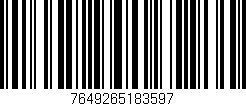 Código de barras (EAN, GTIN, SKU, ISBN): '7649265183597'
