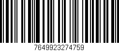 Código de barras (EAN, GTIN, SKU, ISBN): '7649923274759'