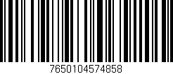 Código de barras (EAN, GTIN, SKU, ISBN): '7650104574858'