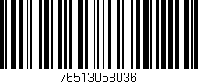 Código de barras (EAN, GTIN, SKU, ISBN): '76513058036'