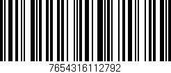 Código de barras (EAN, GTIN, SKU, ISBN): '7654316112792'