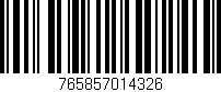 Código de barras (EAN, GTIN, SKU, ISBN): '765857014326'