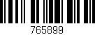 Código de barras (EAN, GTIN, SKU, ISBN): '765899'