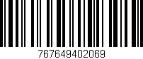 Código de barras (EAN, GTIN, SKU, ISBN): '767649402069'