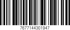 Código de barras (EAN, GTIN, SKU, ISBN): '7677144301947'