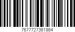 Código de barras (EAN, GTIN, SKU, ISBN): '7677727381984'