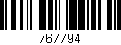Código de barras (EAN, GTIN, SKU, ISBN): '767794'