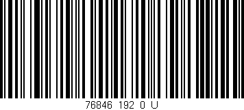 Código de barras (EAN, GTIN, SKU, ISBN): '76846_192_0_U'