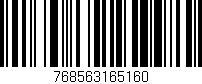 Código de barras (EAN, GTIN, SKU, ISBN): '768563165160'