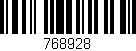 Código de barras (EAN, GTIN, SKU, ISBN): '768928'