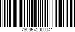 Código de barras (EAN, GTIN, SKU, ISBN): '7698542000041'