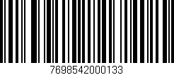 Código de barras (EAN, GTIN, SKU, ISBN): '7698542000133'