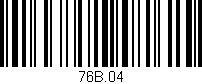 Código de barras (EAN, GTIN, SKU, ISBN): '76B.04'